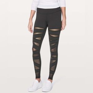 Lululemon Wunder Under Pant (Hi-Rise) *Tech Mesh 28" Black